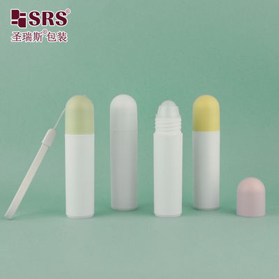 شراء 20 مل بيضاء PP PCR البلاستيكية لفة على الزجاجة للزيوت الأساسية العطر لوشن العناية بالعين التصنيع عبر الإنترنت