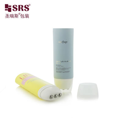 شراء أنبوب كرة رولي فارغ أصفر ساطع D50mm لمستحضرات التجميل التصنيع عبر الإنترنت