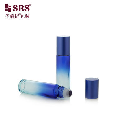 شراء BLPM-10ml 100% بدون تسرب جدار سميك القالب الزجاجية الزرقاء الداكنة الزجاجية الزجاجية مع الكرة الجوهرية لـ serum التغليف التجميلي التصنيع عبر الإنترنت