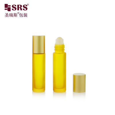 شراء BLPM-10ml كرة الدوار من الفولاذ المقاوم للصدأ الجدار السميك على الزجاجة الزجاجية للعناية بالبشرة الجوهر مع غطاء الذهب المختلط للعطور العطرية التصنيع عبر الإنترنت