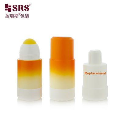 شراء RPPE ((P) -75ML فارغة قابلة لإعادة تعبئة مخصصة برتقالية برتقالية خاصة الملصق العفن متطاطي الفارغ لفة على الزجاجة للاستخدام الجمالي للجيل المهدئ للعضلات زجاجات التعبئة الأولية التصنيع عبر الإنترنت