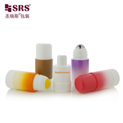 شراء زجاجة عطر من نوع PP PCR البلاستيكية قابلة لإعادة التعبئة 50 مل 75 مل أسطوانة صديقة للبيئة طراز مستدير للعناية الشخصية التصنيع عبر الإنترنت