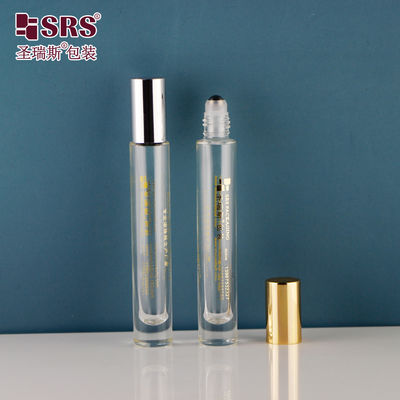 شراء Customized 10ml Thick Glass Roll On Bottle with Screw Cap for Essential Oil and Perfume التصنيع عبر الإنترنت