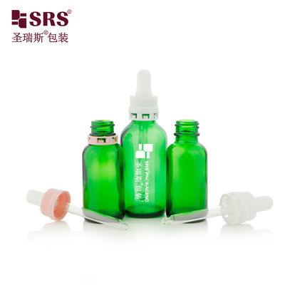 شراء Durable 30ml 60ml Glass Dropper Bottle with Tamper Evident Cap for Skincare التصنيع عبر الإنترنت