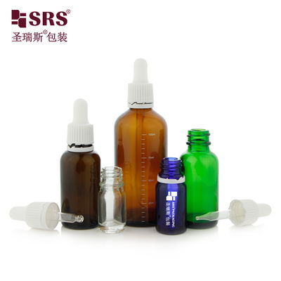 شراء Durable Tamper Evident Cap 5ml 10ml 15ml 20ml 30ml 50ml 100ml Glass Dropper Bottle for Skincare التصنيع عبر الإنترنت