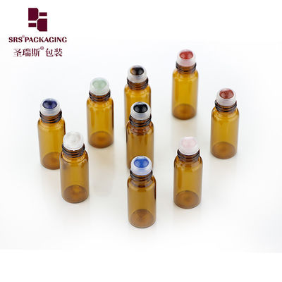 BLP-3ML 3ML عطر أمبر زجاجي على الزجاجة مع كرة الحجر الكريم