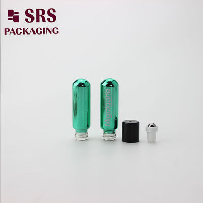عطر عينة المعدنية الخضراء لفة على زجاجة 4 مل مع الكأس السوداء الفولاذية كرة الدوار