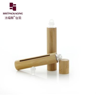 BG(G) -10ML قنينة رولي الخيزران الفارغة الخشب الحقيقي مواد الخيزران للزيت الأساسي مع كرة مطبق الزجاج النافذة