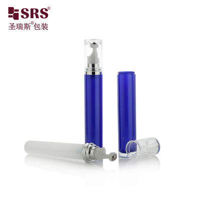 LR001-15 / 20ML زجاجة أكرليك رولي الرش الأزرق الملونة مع ظهيرة فضية لامعة