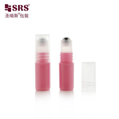 RPPH-3ML البطيخ اللون الوردي الزجاجات اختبار عينة صغيرة الحجم مع الكرة المعدنية الدوارة غطاء ضئيل للحجم السفر العطر