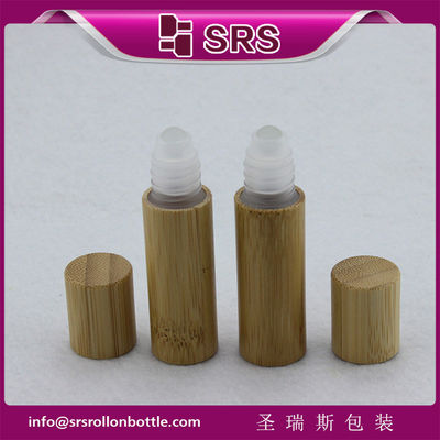 SRS 5ml زجاجة كرة الدوار الخيزرانية، لفة الخيزران على الزجاجة مع كرة بلاستيكية