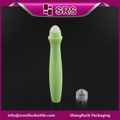 SRS تعبئة البلاستيك 15ml اللون الأخضر PETG لفة على الزجاجة مع الكرة البلاستيكية
