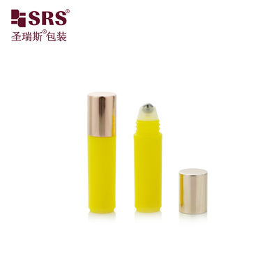 RPA ((S) 2ML زجاجة عطر مستديرة زرقاء لامعة ذات غطاء ذهبي ورد