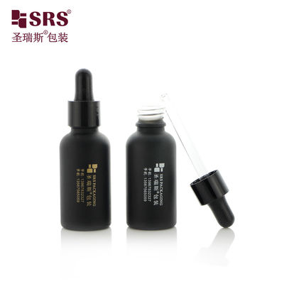 زجاجة زجاجية قطرية بلاستيكية سوداء 5ml 10ml 15ml 20ml 30ml 50ml 100ml للزيت