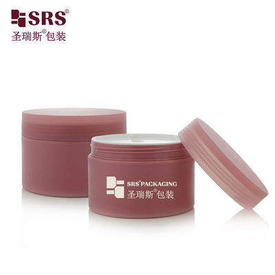 SRSJK-200g تصميم مخصص أحمر ساخن خالي من البلاستيك PP مستديرة مع غطاء مسدس مع غطاء القرص لضمان الصمود لعبوات زبدة الكريمة