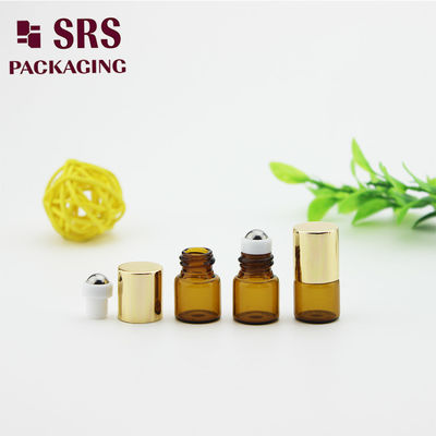 SRS 1ml خالي زجاجي أحمر زجاجي زجاجي مع غطاء من الألومنيوم الذهبي