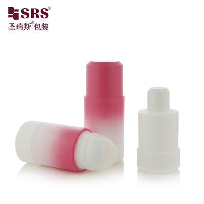 RPPE ((P) -75ml شكل أسطوانة تجميل PP PCR زجاجة بلاستيكية مكررة طلاء منحدر حاوية لون مخصص مع زجاجة إعادة ملء لتعبئة هلام الاسترخاء العضلي