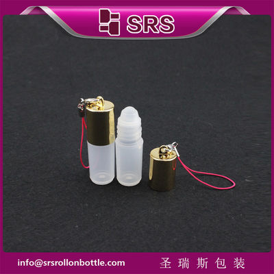 SRS الفارغة التجميل ميني البلاستيك عطر لفة على زجاجة 3 مل مع خطاف