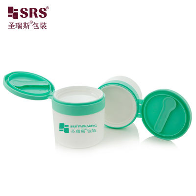 SRS1 صديقة للبيئة 120ml 150ml قنينة بلاستيكية بيضاء PP PCR مع مصاصات الملعقة