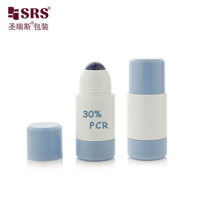 RPPE 50ml حجم كبير إعادة تعبئة نوع pP زجاجة بلاستيكية مكررة مع الطاقة الطبيعية الكرة المكررة للماساج