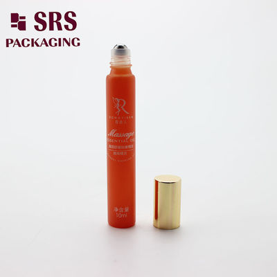 SRS مستحضرات التجميل 10ml زجاج بلون برتقالية عطر زجاجة كرة الدوار للزيت