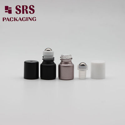 SRS خالي تجميلي بلك لون زجاجية صغيرة 1ml زجاجية كرة الدوار