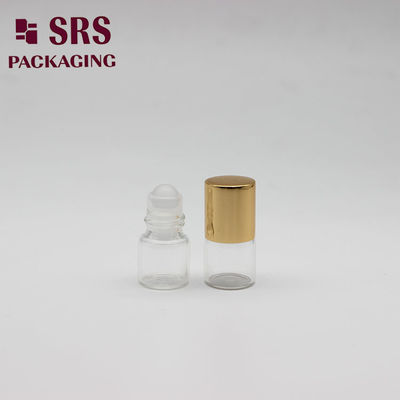 SRS خالي لون شفاف ميني 1ml العطر زجاج صغير لفة على الزجاجة