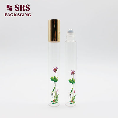 SRS كوسمتيكية لون واضح لفة على زجاجة زيت العطر الزجاجية 10 مل