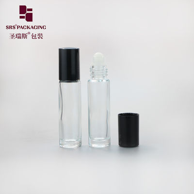 زجاجة عطر كرة زجاجية صافية اللون مع كرة فولاذية وتصميم مضاد للتسرب