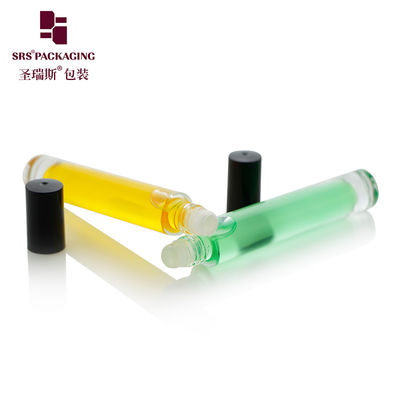 GB1-10ml طاسة فارغة على زجاجة زجاجية غطاء بلاستيكي أسود للزيوت العطرية الأساسية