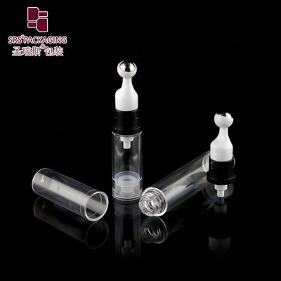 A0031-5ml 10ml 12ml 15ml زجاجة كريم العين مع لفة على الكرات مضخة بدون هواء زجاجة لفة فارغة