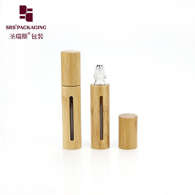 قابلة للتحلل البيولوجي 10ML البامبو رول على مع غطاء البامبو الفارغ الزجاجة الزجاجية الداخلية في المخزون